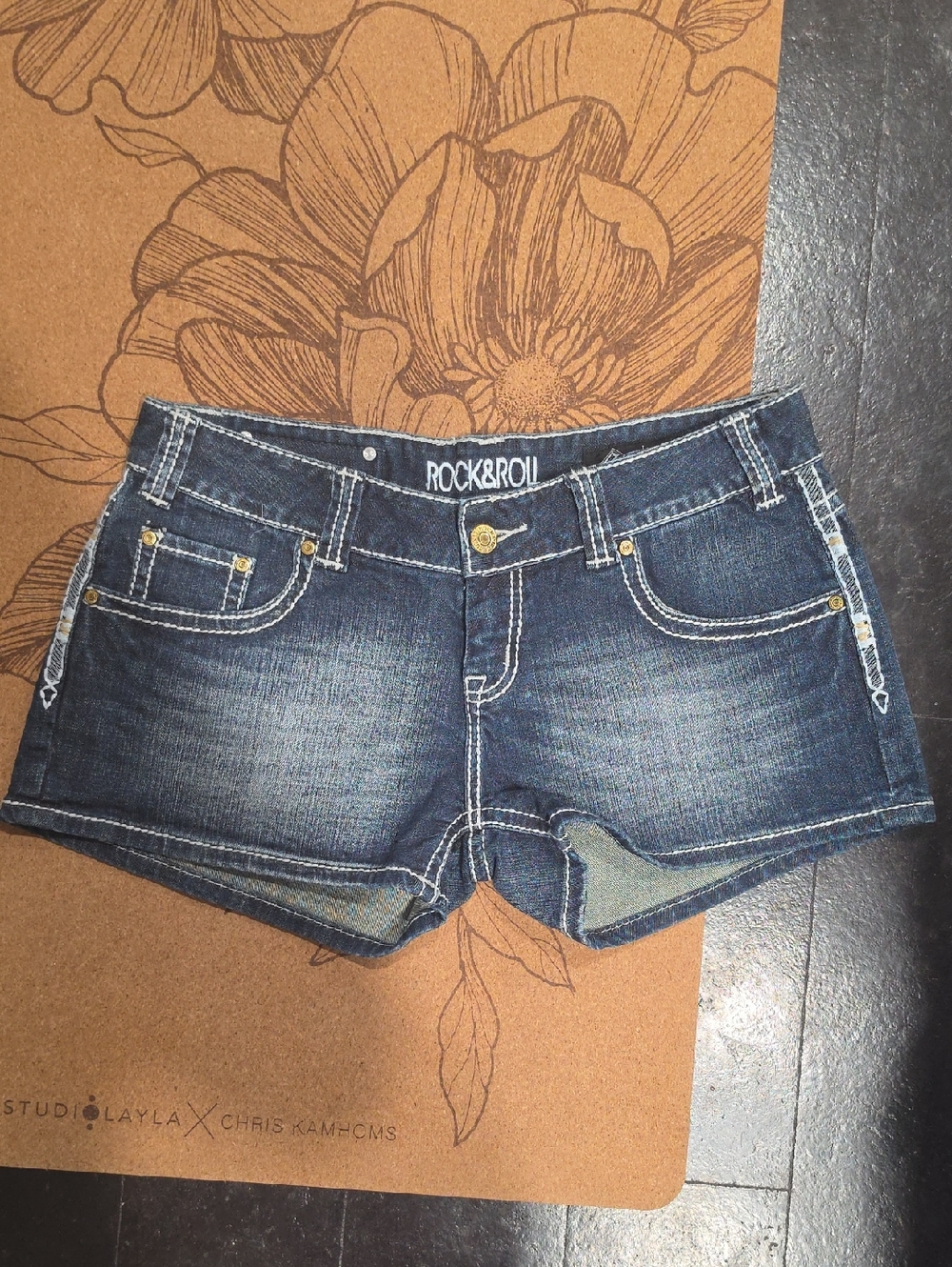 Rock & Roll Women's Dark Blue Denim Shorts LIKE NEW